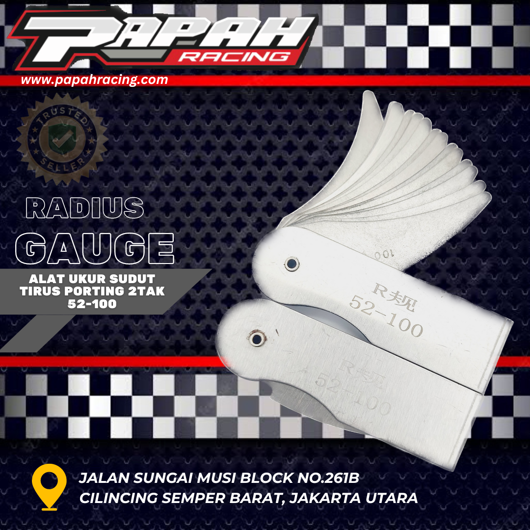 RADIUS GAUGE ALAT UKUR SUDUT TIRUS PORTING 2TAK 52-100